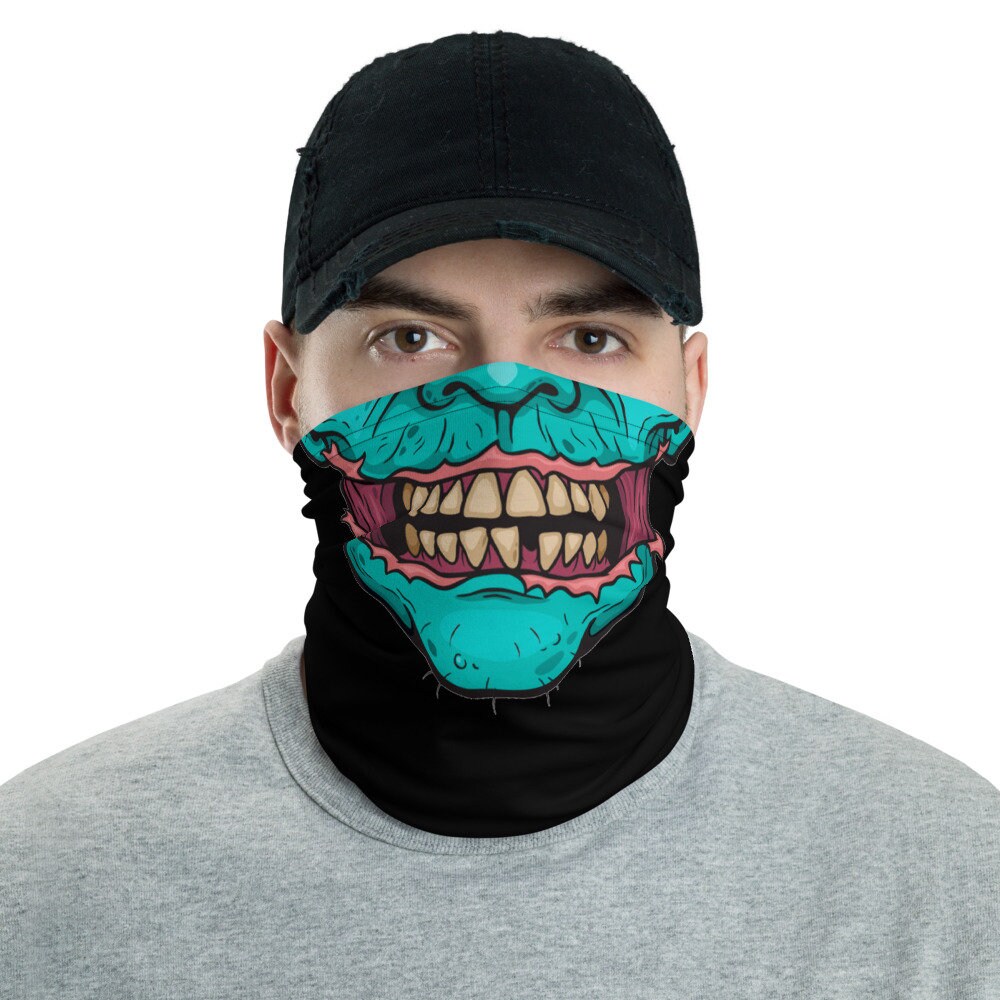 Zombie Face Mask Monster Face Mask Horror Gift Neck Gaiter Etsy