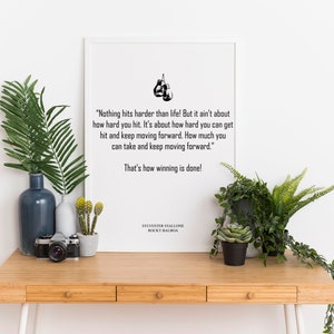 Rocky Balboa Inspirational Quote, Wall Art, Digital Print, Poster, Download