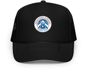 Schaumstoff-Trucker-Hut, schwarze Snapback-Mesh-Rückseite, leichte Unisex-Schaumstoffmütze, Streetwear-Baseballhut mit gebogener Krempe