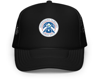 Schaumstoff-Trucker-Hut, schwarze Snapback-Mesh-Rückseite, leichte Unisex-Schaumstoffmütze, Streetwear-Baseballhut für Männer und Frauen