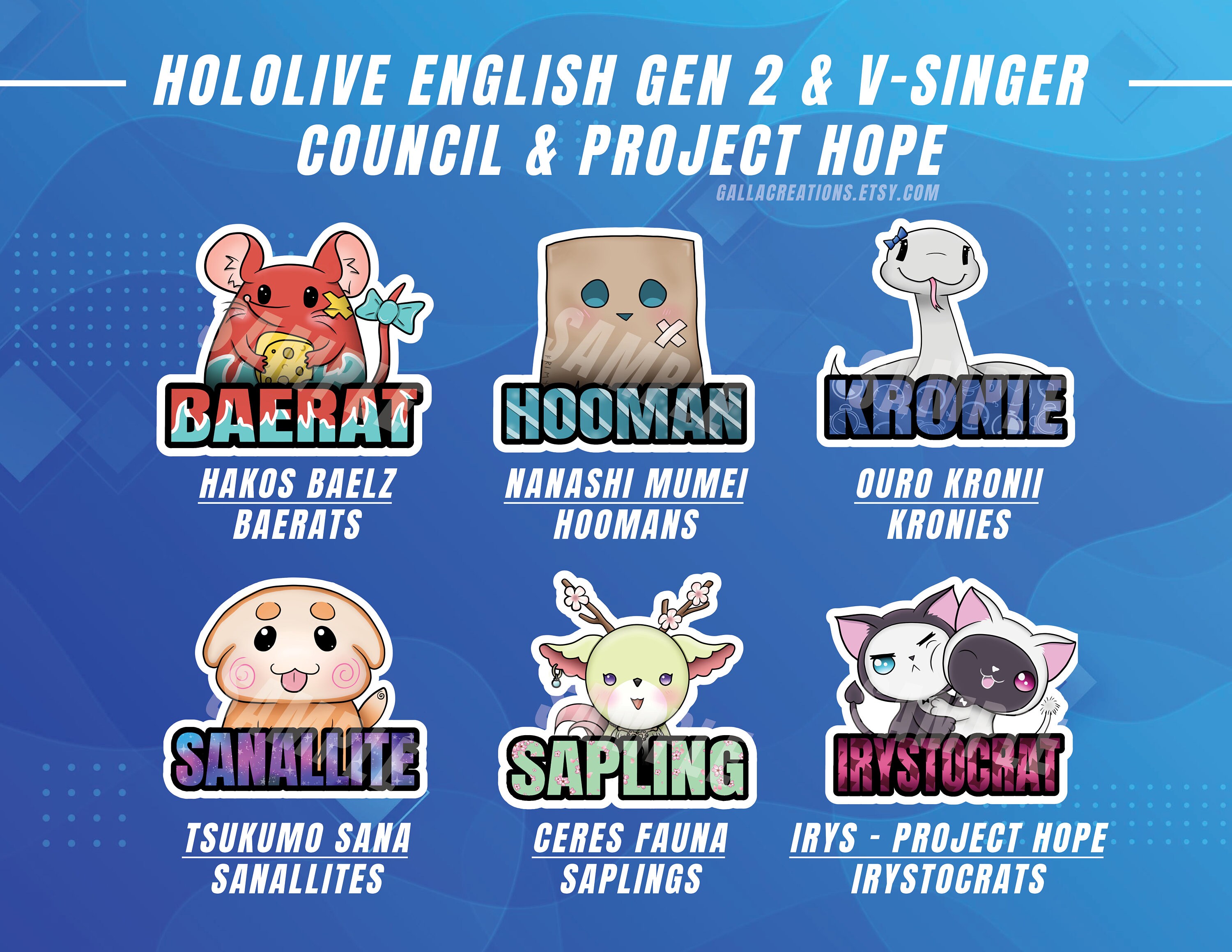 Hololive Stickers - Etsy Denmark