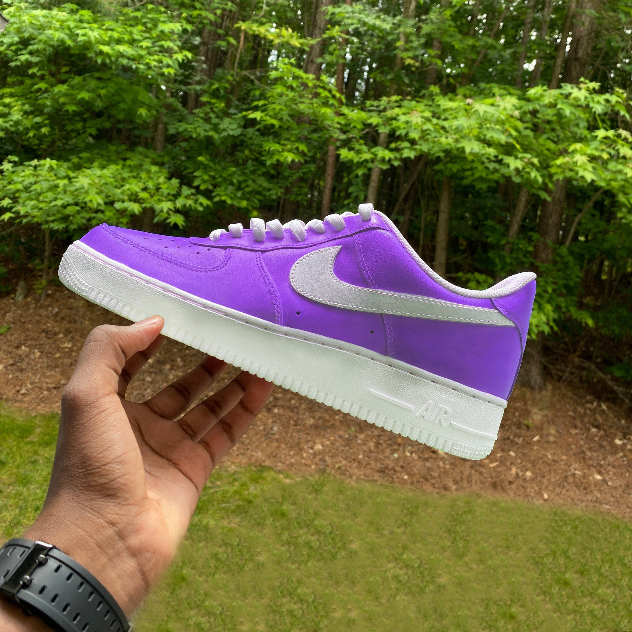 Color Changing Air Force 1 White to Purple uv/sunlight | Etsy
