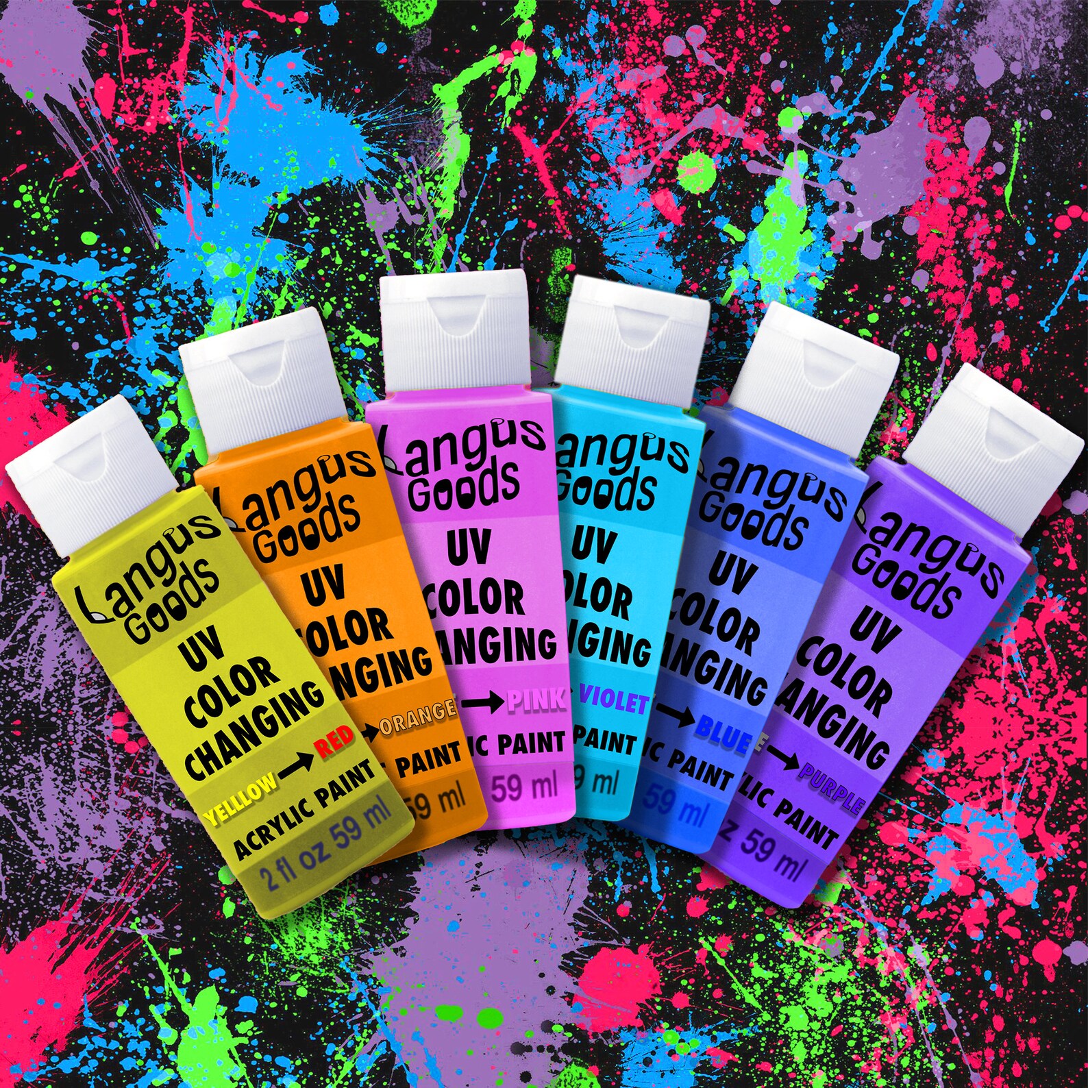 Photochromic UV Acrylic Paint That Changes Color in the Sun Etsy