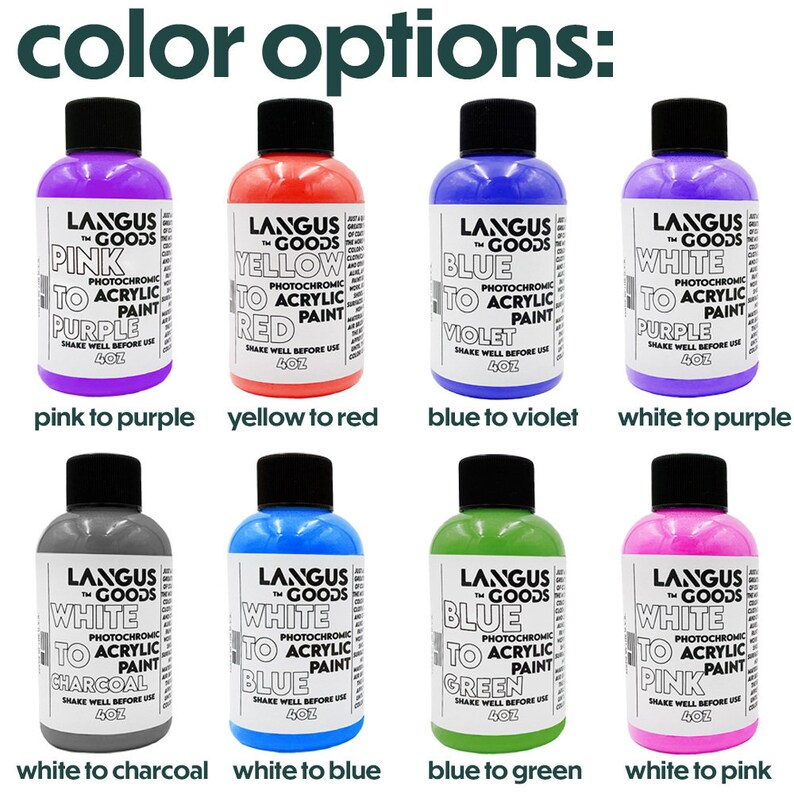 UV Color Changing Fabric & Airbrush Paint 3 Pack Changes Etsy