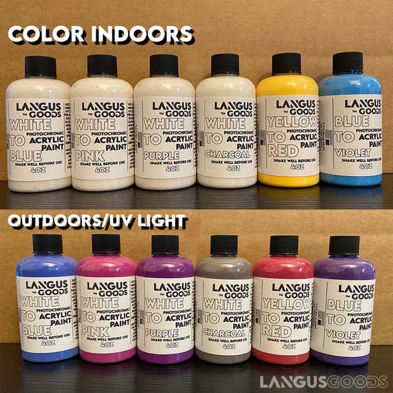 UV Color Changing Fabric & Airbrush Paint 3 Pack Changes Color in