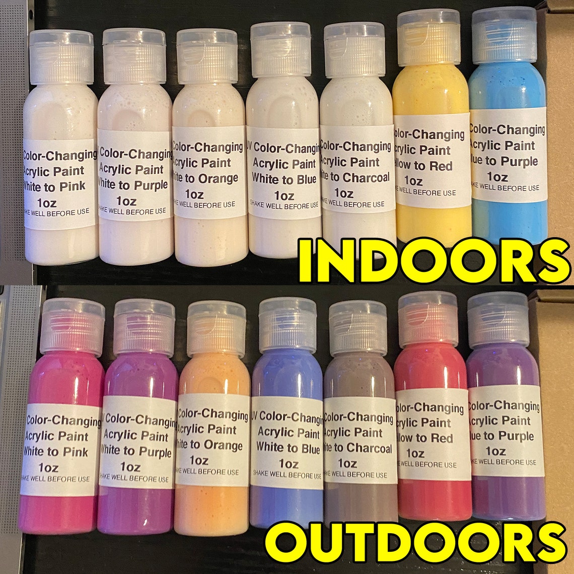 Photochromic UV Acrylic Paint That Changes Color in the Sun Etsy