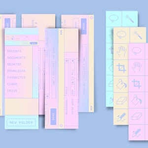 Pastel Computer Windows Bookmark Set