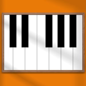 Piano Wall Art, Music Room Artwork, Piano Keys Art Print, Music Lover Art, Gift for Musician, Instant Download