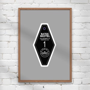 Bates Motel Hotel Key | Psycho Movie Poster, Horror Movie Artwork, Norman Bates Art, Bates Motel Poster, Instant Download