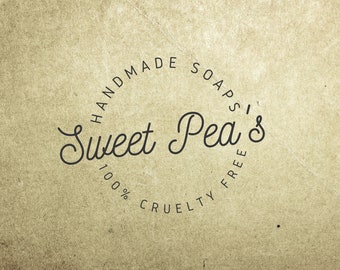 Pre-made Logo for Small Business Packaging, Soap Shop, Etsy Shop, Handmade Business, Photographer