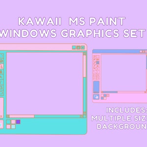Kawaii MS Paint Windows Grafiken | 1990er Jahre Retro MS Paint Windows Grafiken, Sofort Download