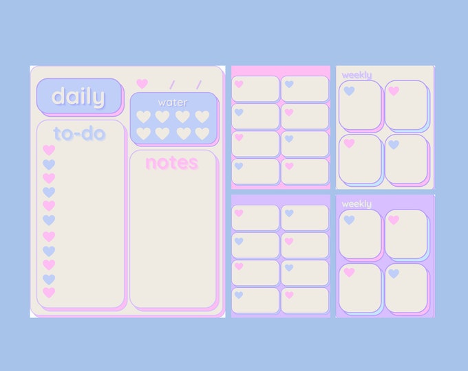 Printable Pastel Planner | Kawaii Weekly Planner, Kawaii Daily Planner ...