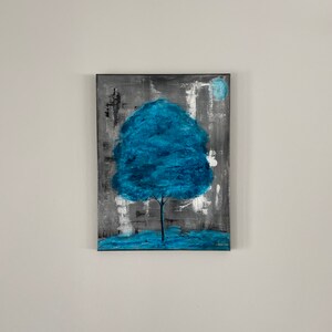 Acrylic Painted tree, acrylic painting trees, original artwork, abstract landscape painting