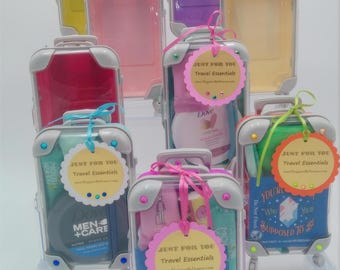 Travel Size Toiletries Kit: Vacation Essentials, Mini Suitcase, Christmas