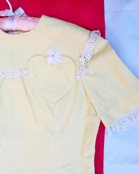 1940s Butter yellow dress set ~ 1940s blouse and s