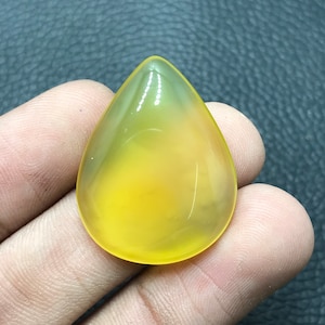 Yellow Onyx Cabochon, Onyx Cabs, Making For Pendant, Loose Gemstone, 29x22x6 mm/ 28 cts.
