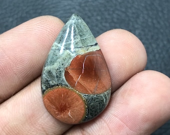 Natural Peanut Obsidian Cabochon, Pear Cabochon... (28x18x5 mm/ 16 Cts)
