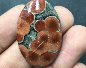 Natural Peanut Obsidian Cabochon, Oval Cabochon... 34x22x6 mm / 6 Cts...
