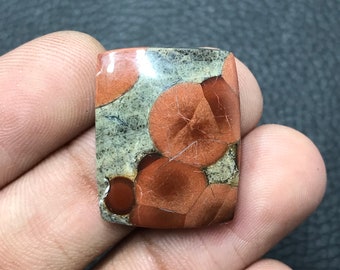 Natural Peanut Obsidian Cabochon, Cushion Cabochon... 23x18x5 mm / 19 Cts...