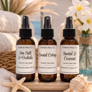 Hand-Poured Room & Linen Spray, 4 oz Amber Bottle, Cozy Home Fragrance immagine 3