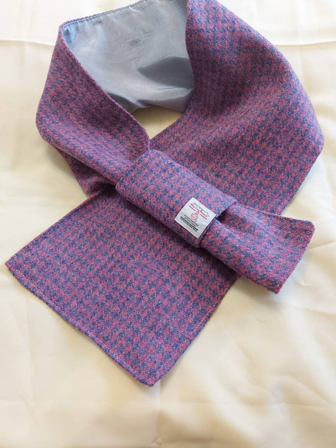 Harris Tweed Neck Warmer Grey & Pink Etsy