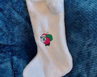 Faux fur Christmas Stocking