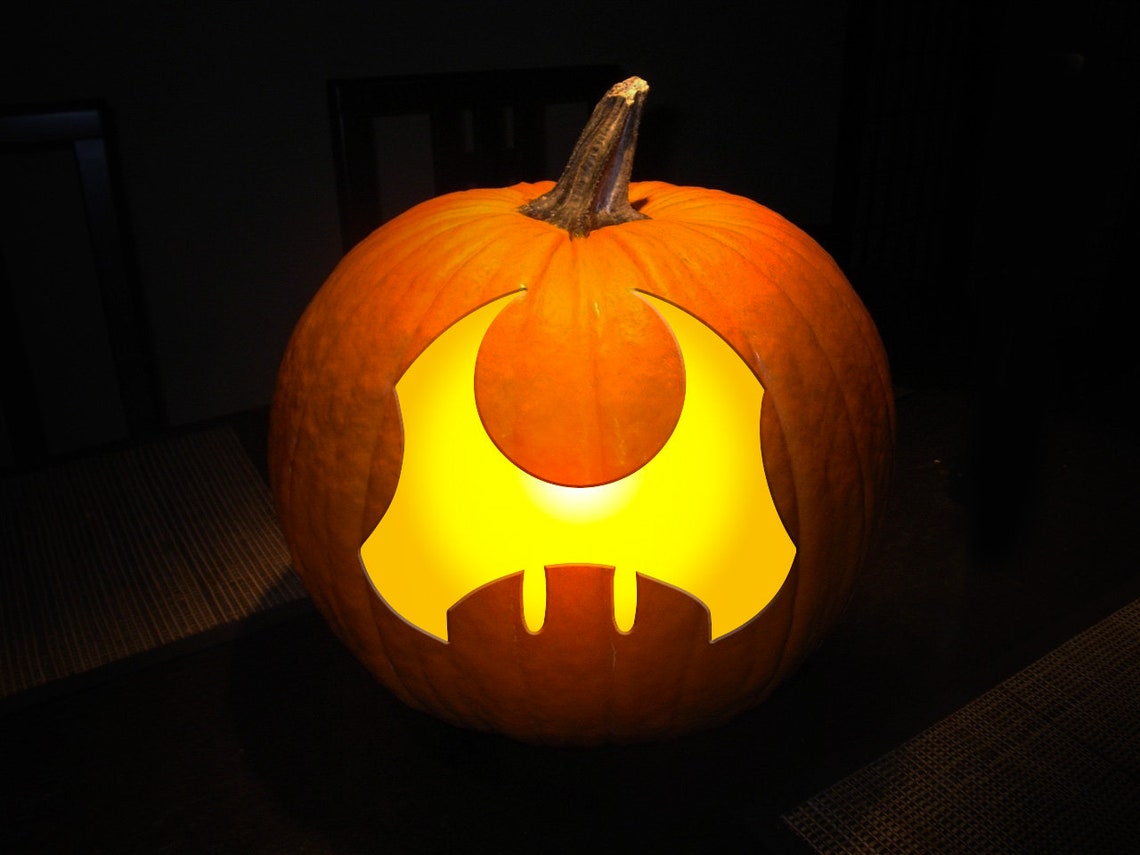 PUMPKIN CARVING TEMPLATE Super Mario Toad Digital Download Etsy