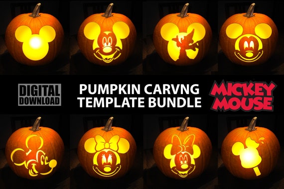 PUMPKIN CARVING TEMPLATE Mouse Ears Bundle Digital Download