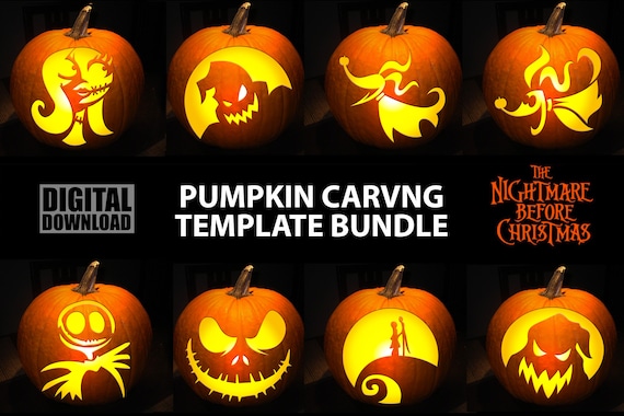 PUMPKIN CARVING TEMPLATE Nightmare Christmas Digital Download