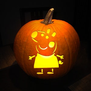 PUMPKIN CARVING TEMPLATE Peppa Pig Digital Download | Etsy