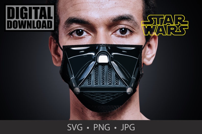 DARTH VADER Printable Face Mask Design Print Only instant | Etsy
