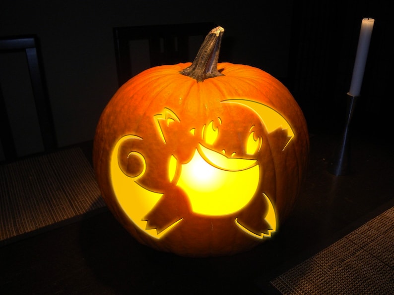 PUMPKIN CARVING TEMPLATE Pokemon Squirtle Digital Download Etsy