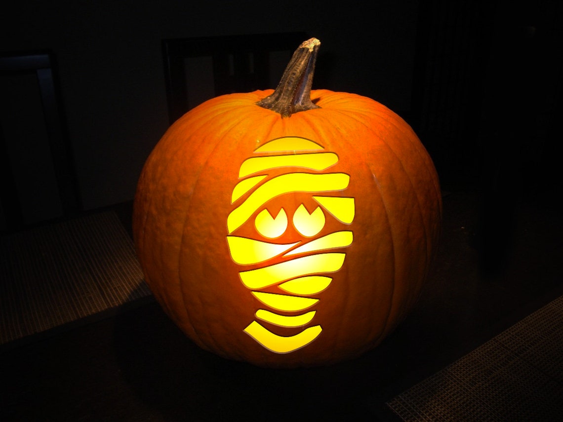 PUMPKIN CARVING TEMPLATE Mummy Scary Digital Download Etsy pumpkin-carving-template-mummy-scary-digital-download-etsy