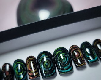 Rainbow Obsidian Press on Nail Set