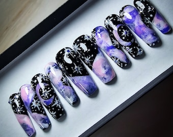 Pastel Galaxy Press on Nail Set