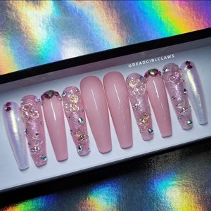 Teddy Bling Press on Nail Set