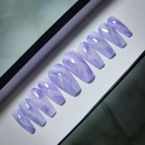 Amethyst Press on Nail Set