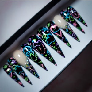 Neon Lights Press on Nail Set