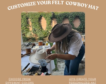Sombrero de vaquero de fieltro personalizado