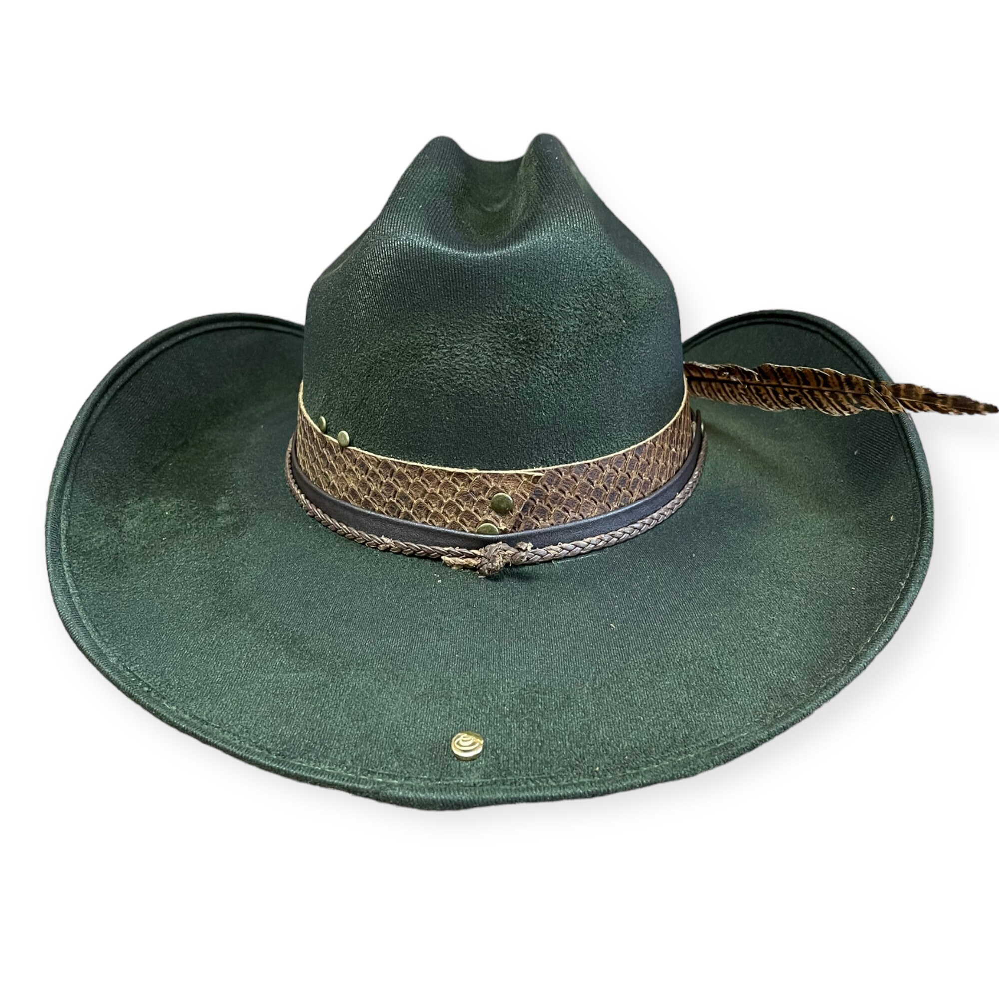 Army green cheap cowboys hat