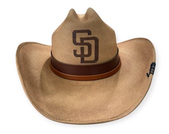 Marrón camello Añadir iniciales o SD Sombrero de vaquero