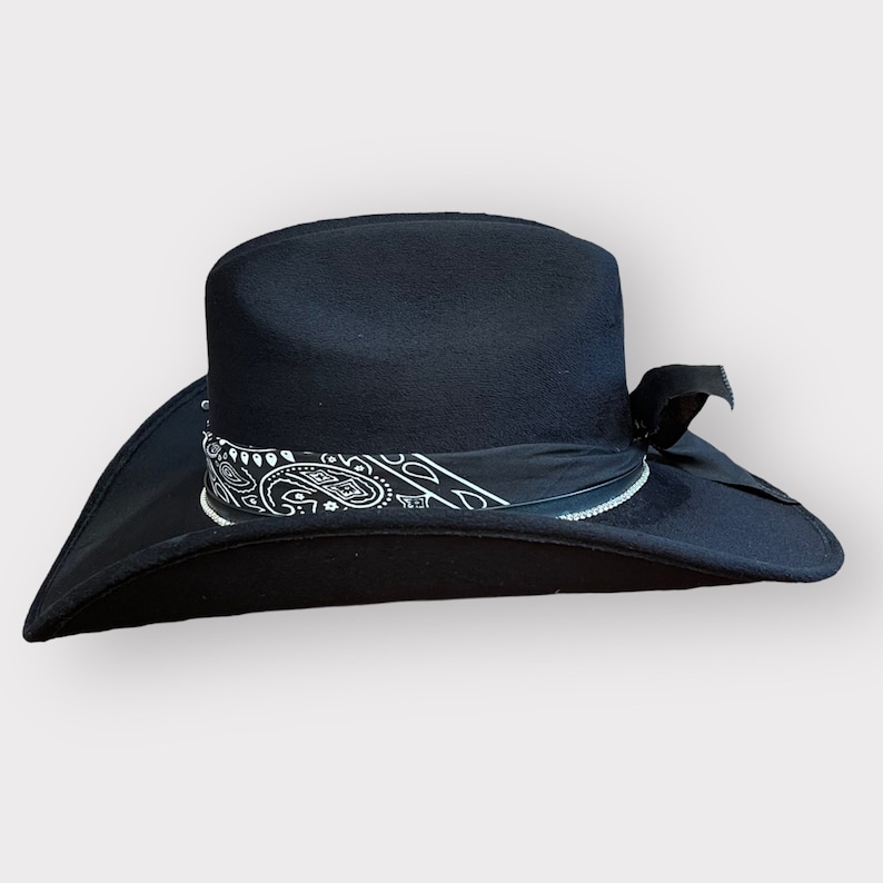 Cowboy Hat With Bandana Etsy
