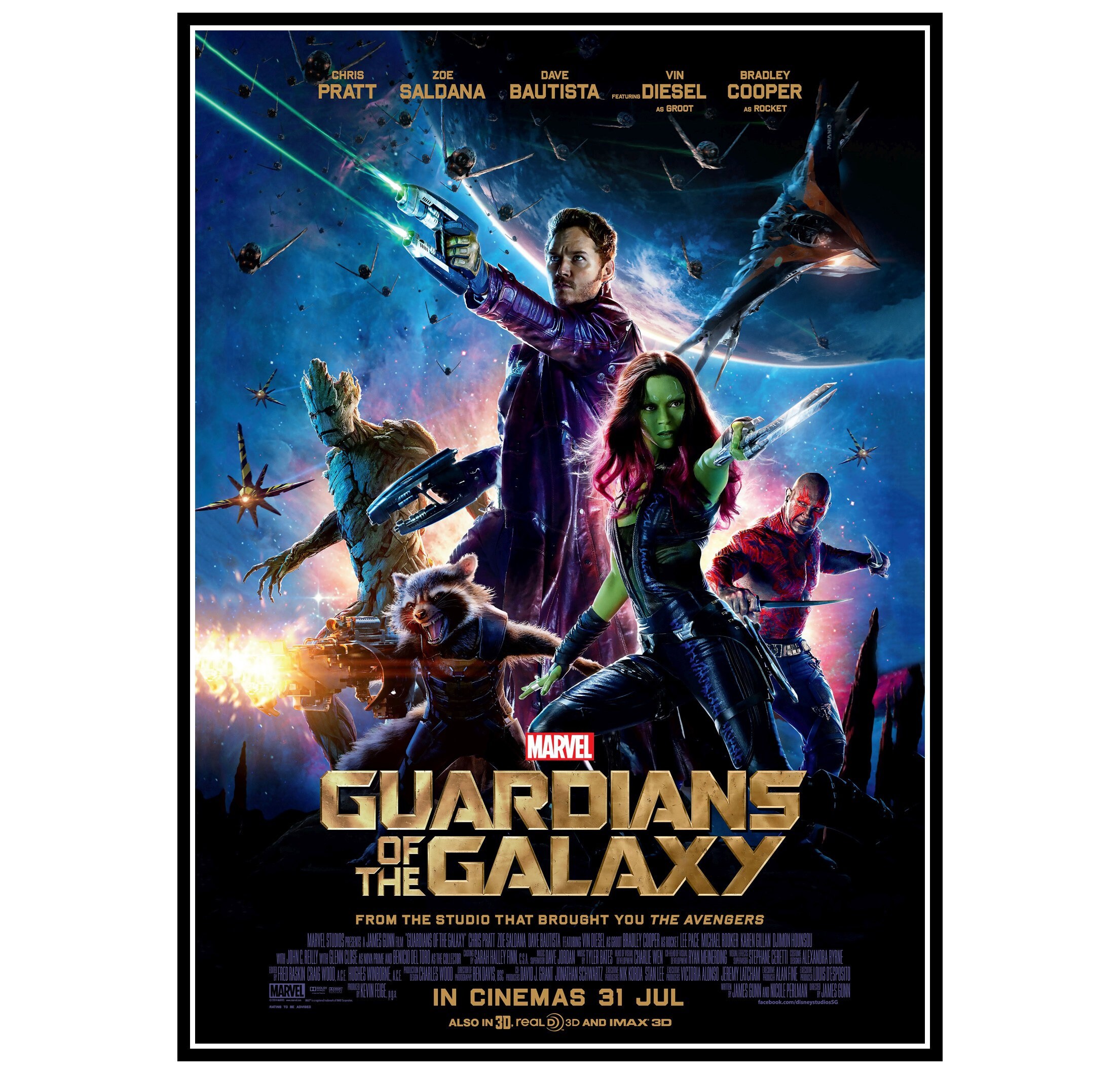 Guardians Of The Galaxy Movie Poster Prints And Unframed Etsy