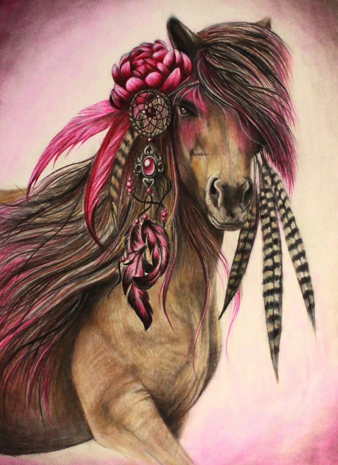 Dreamcatcher Horse Poster Prints and Unframed Canvas Prints Etsy