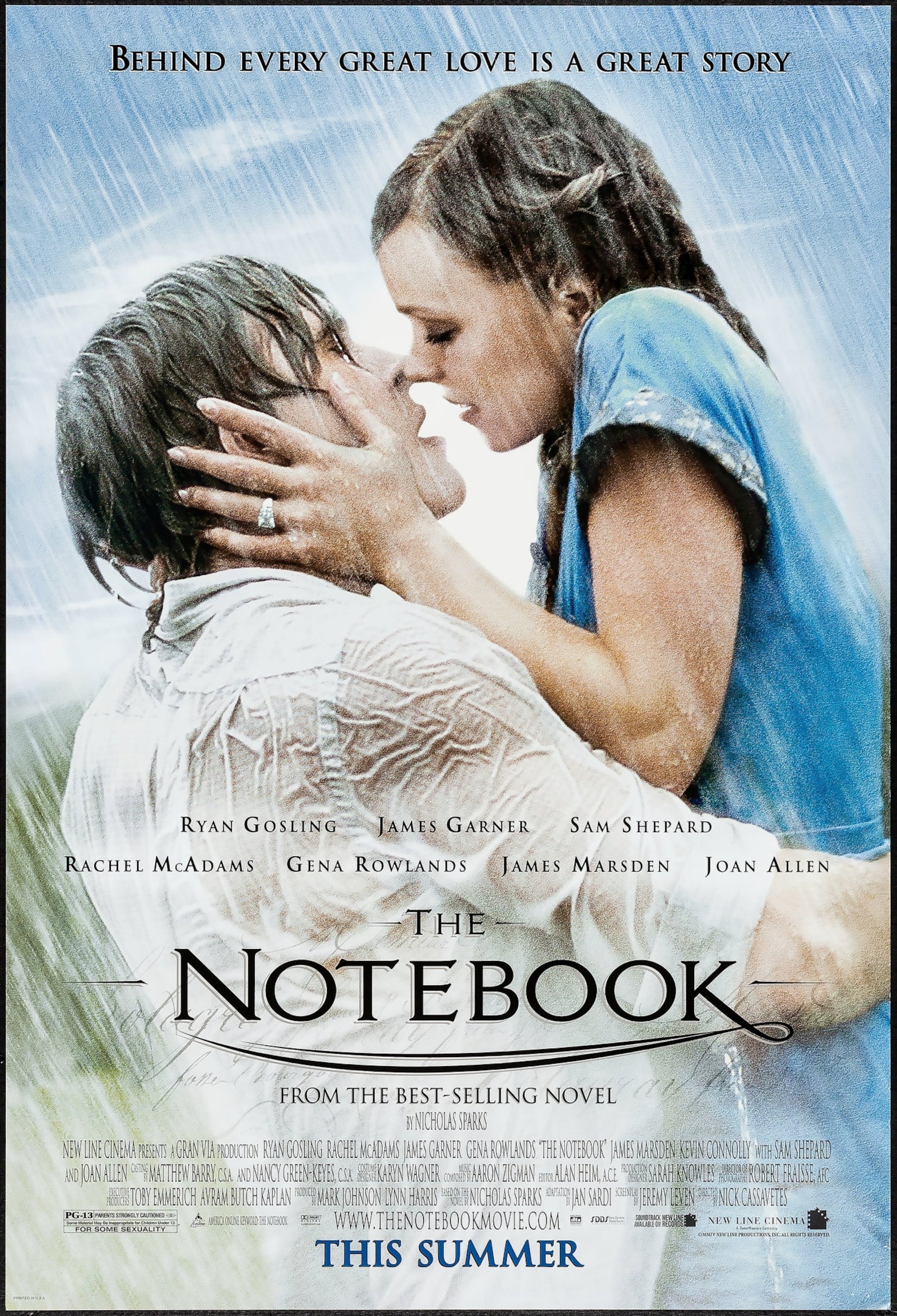 The Notebook Movie Poster Print and Canvas Print | Etsy