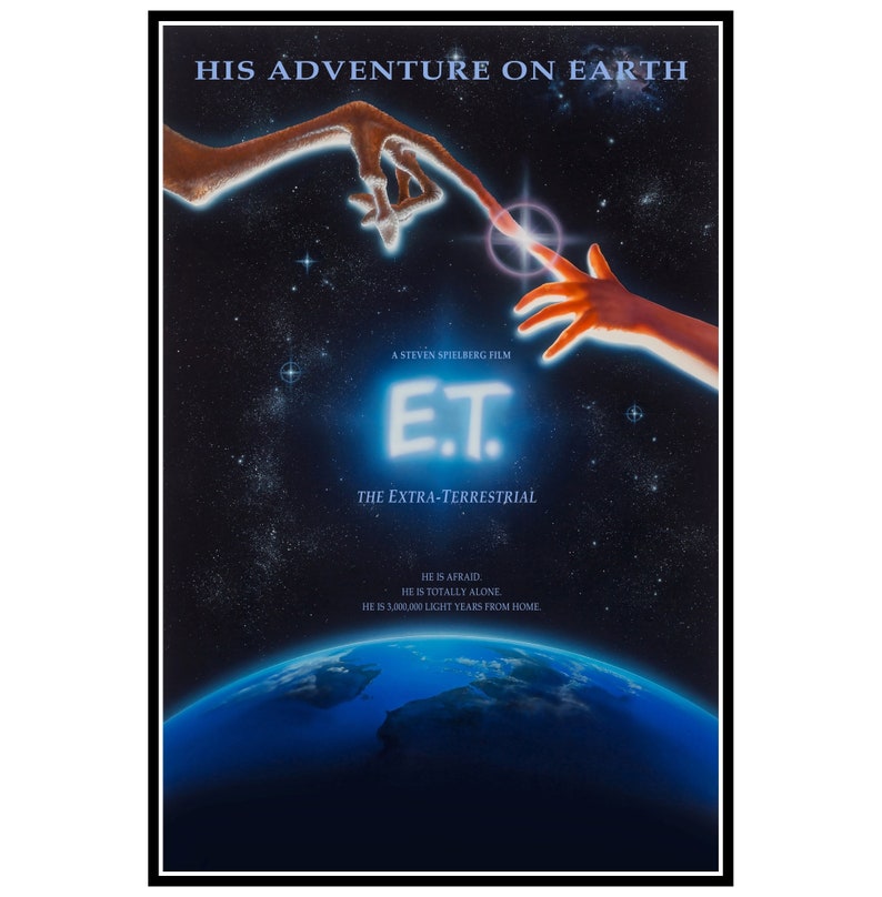 E.T Movie Poster Print and Canvas Print