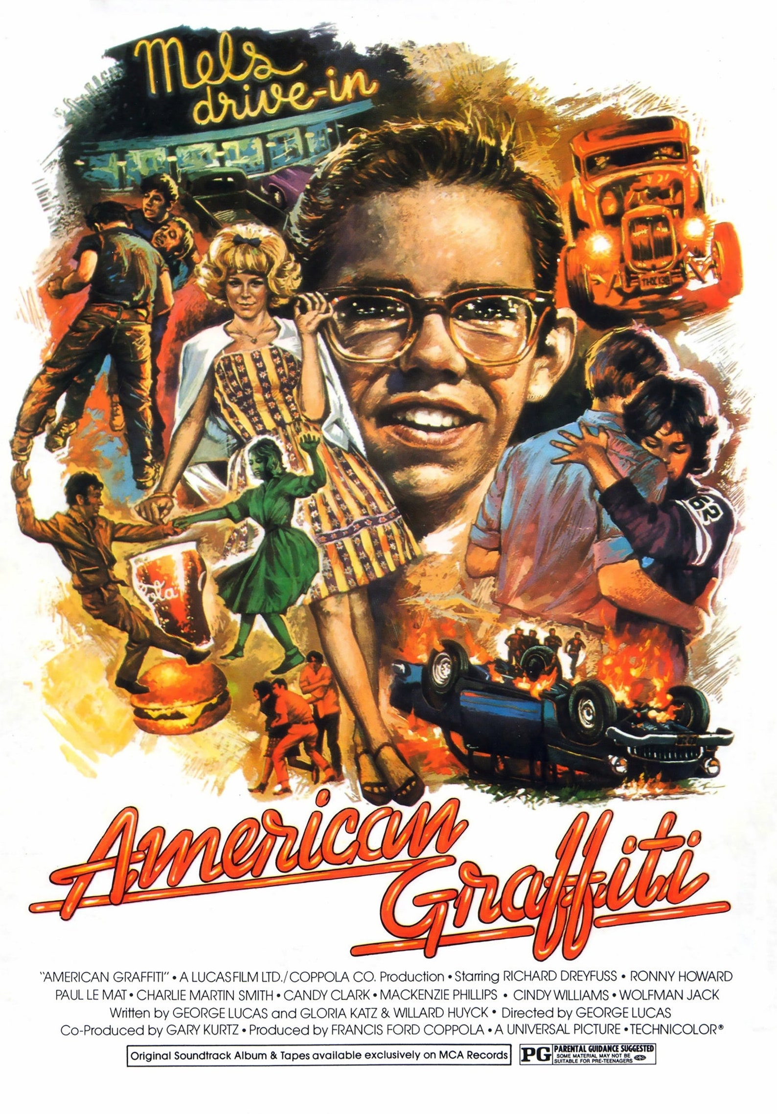 American Graffiti Art Poster Prints and Unframed Canvas Prints Etsy