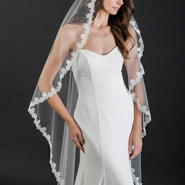Waterfall  Lace Veil Cascade Single Veil Made-to-Order