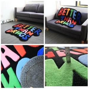 Op maat gemaakte getufte vloerkleden -BESTE PRIJS- (getuft) ongeveer 2 x 2 voet (24 x 24 inch) en GROTER (bericht) - handgemaakt + gratis expreslevering