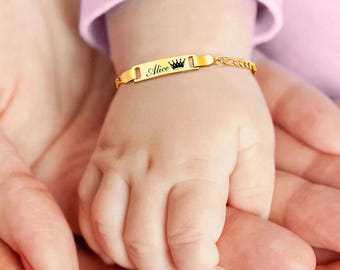 Baby Bracelet Personalized, Custom Baby Bracelet, Child ID